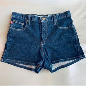 High waisted denim shorts